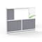 Luxor Workflow Modular Wall Room Divider System - Silver Frame - 70" x 48" Add-On Wall with Whiteboard MW-7048-XWCG - alternate 4